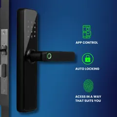 This Yale smart lock demonstrates the flexibility of modern access control. You can manage it via a smartphone app, rely on the auto-locking feature for security, and choose the access method that suits you, including a responsive fingerprint sensor.