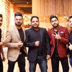 A picture of the core team. From left to right, you see the energy and professionalism that each member brings to Kube The Band for every performance.