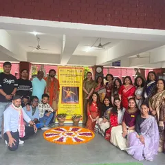 A group photograph with the faculty and organizers after a successful Mayurbhanj Chhau workshop at a college. These events are wonderful opportunities for cultural exchange.