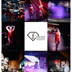 A collage showcasing the dynamic atmosphere at F Lounge by FTV, Dehradun. It features dancers, the DJ, and the stylish bar, giving a complete feel of the venue's vibe.