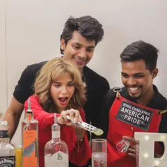 We love getting guests involved. Here, our bartender is showing partygoers how to craft their own drink. It’s a fun, interactive experience that makes any birthday party or private gathering more memorable.