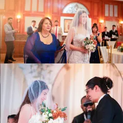 Two key moments: the bride walking down the aisle and the exchange of rings at the altar. We document the complete narrative of your ceremony.