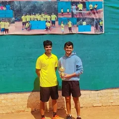 Sourabh Sehrawat with his opponent after the final match of the Men's 1 Lakh tournament in Agra.