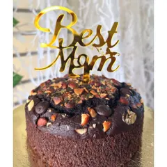 For my health-conscious clients, I offer this delicious whole wheat jaggery chocolate cake. It's made with no refined flour or sugar, but it's full of flavor.