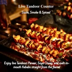 Nothing beats the aroma of a live tandoor. Watch as we grill melt-in-your-mouth Paneer Tikka, Soya Chaap, and succulent kebabs, adding a smoky and spicy highlight to your celebration.