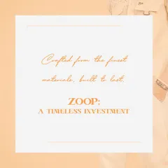 Crafted from the finest materials, built to last. This graphic emphasizes that a ZOOP piece, like this textured linen shirt, is a timeless investment in your style.