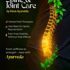 We address the root cause of spine and joint issues. This visual represents our targeted therapies like Kati Basti and Herbal Potli, which are designed to rejuvenate the spine, reduce inflammation, and restore pain-free mobility without side effects.