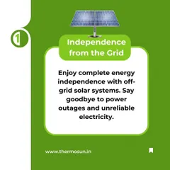 The biggest benefit of an off-grid system is independence. Say goodbye to power outages and unreliable electricity from the grid.