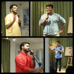 A collage of performers from the "Arali Katte" 2nd-anniversary celebration. We are so proud to host this hub for Kannada talent.
