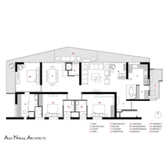 The floor plan for Apartment 704, showing the structural interventions. The concept involved removing a bedroom to create a larger, more open living and dining area, and extending the master washroom for a more spacious feel.