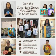 I believe in nurturing creativity from a young age. This collection of photos shows the fun and engaging environment of my art classes for children, where they can explore different mediums and proudly display their masterpieces.