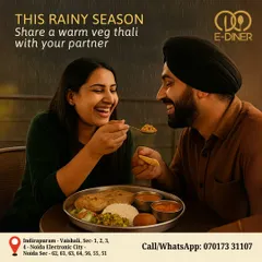 Our food is best enjoyed with loved ones. A warm veg thali is the perfect companion for a cozy day, bringing comfort and the taste of home to your table.