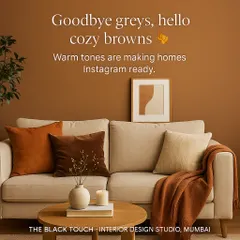 Goodbye greys, hello cozy browns. Warm, earthy tones like cinnamon are making a huge comeback, creating homes that are inviting and Instagram-ready.
