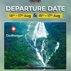 Announcing our Independence Day long weekend departure to the mighty Dudhsagar falls.
