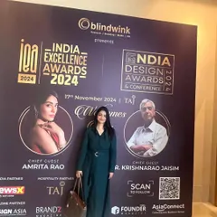 Posing at the India Excellence Awards 2024. It's always a privilege to be among so many talented designers and industry leaders.