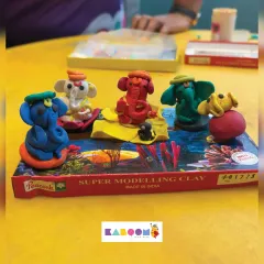 A colorful collection of eco-friendly Ganesha idols, all handcrafted by the children in our workshop using non-toxic modeling clay. Each one is unique and made with love.