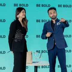 Candid moments on stage. Whether I'm interacting with a co-host or just taking a moment to connect with the audience, these are the unscripted parts of the job that I love.