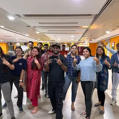 All smiles after a successful corporate dance workshop. Our goal is to create a positive, judgment-free zone where colleagues can build camaraderie through movement.