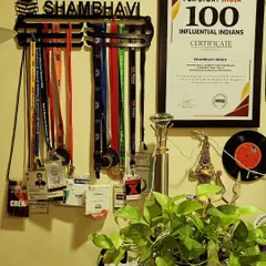 This corner of my home is a constant reminder of the path I have walked. It holds my awards, certificates like the '100 Influential Indians' from Fox Story India, and the many milestones of my career.