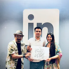 It was a pleasure bringing some artistic fun to the LinkedIn office. I create live caricatures for corporate events, offering a unique and engaging experience that leaves employees with a personal keepsake.