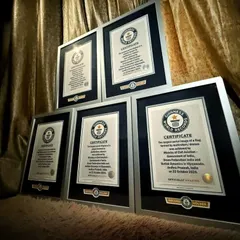 We didn't just break one world record, we broke five. These Guinness World Record certificates from the Amaravati Drone Summit are a testament to the heart, hustle, and dedication of our entire team.