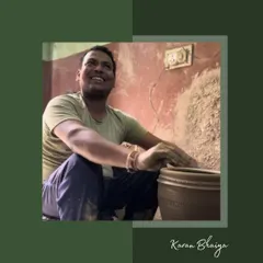 Meet Karan Bhaiya, one of the skilled artisans from the Kumhar Gram potter's community who brings our terracotta composters to life. His smile reflects the pride and passion that goes into every piece, connecting your purchase directly to the support of traditional craftsmanship.