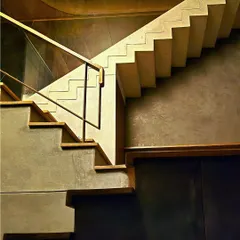 Architecture is a play of layers, light, and form. This staircase is more than a transition; it is a sculptural composition where the raw texture of concrete and the sharp geometry of the steps create a silent, powerful dialogue.