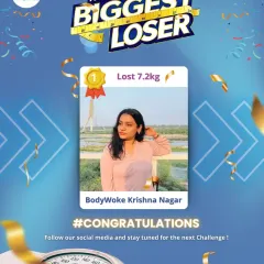 Meet our Biggest Loser champion from the Krishna Nagar branch. She lost an incredible 7.2kg. This is the kind of dedication and result our challenges inspire. Congratulations to our winner.