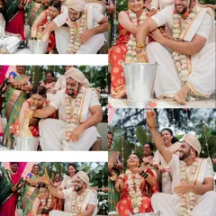 I have had the honor of hosting many beautiful South Indian weddings. The lush greenery and traditional decor elements, like floral arrangements and brass lamps, create an authentic and sacred atmosphere for the ceremony.