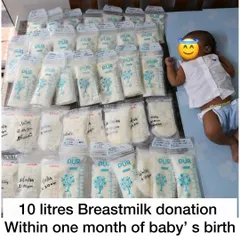 This amazing mother donated 10 litres of breastmilk within one month of her baby's birth. Her generosity will feed so many babies in the NICU. The right breastfeeding knowledge empowers women to not only nourish their own baby but others too.