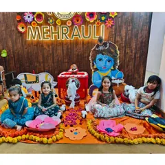 Our little stars dressed in their festive best for the Janmashtami celebrations. The kids enjoyed the beautiful decorations and participated in themed activities.