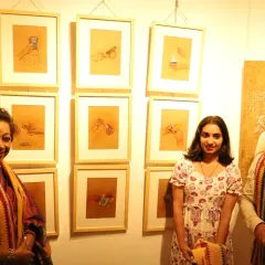 With guests at the inauguration of a group show at the IIWC Art Gallery. It was an honor to be part of this event organized by the Lavanya Art Group.
