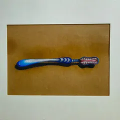 A creative exploration where I reimagined a toothbrush with teeth for bristles. This surreal drawing was made using my own toothbrush as a reference, blending the real with the imagined.