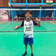 Another one of our determined young players, ready for his matches at the Haryana State Championship.