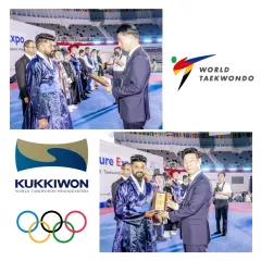 It was a great honor to be recognized at the 18th World Taekwondo Sports Competition in South Korea. This plaque from the World Taekwondo Federation is a testament to our commitment to this Olympic sport.
