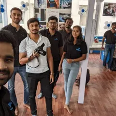 A snapshot of our dedicated team after a successful RoboExpo at our SP Robotic Maker Lab in Marathahalli. These events allow us to connect with hundreds of tech enthusiasts.