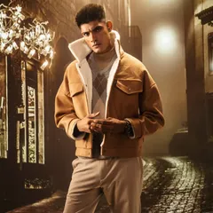 A moody and atmospheric shot on a projected old-world street. The lighting is crafted to feel like it's coming from the streetlamps, creating a cinematic and mysterious narrative.