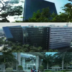 A collection of shots showcasing the unique architecture and green spaces of the Schneider Electric campus, demonstrating how the building integrates with its landscape.