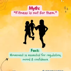 Myth: "Fitness is not for them." Fact: Movement is essential for their regulation, mood, and confidence. Fitness, when adapted correctly, is one of the most beneficial activities for neurodivergent children.