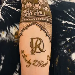 The same initial design, with a personal hashtag added below it. I can add any text or phrase that is special to you.