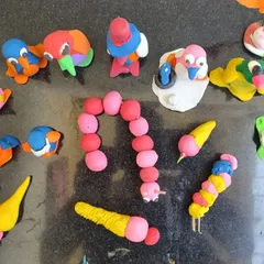 More amazing clay sculptures from our class. The kids made everything from ice cream cones to funny birds.