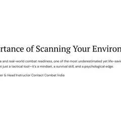 Scanning your environment is a life-saving habit. It's not paranoia; it's a tactical skill that gives you a psychological edge.
