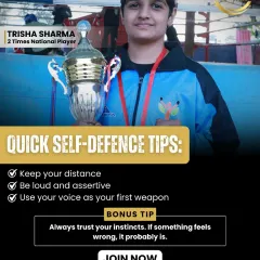 Safety is a skill we teach every child. Here are some quick self-defense tips from our two-time national player, Trisha Sharma, that we instill in our young trainees.