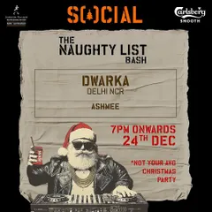 This poster for "The Naughty List Bash" was for a Christmas Eve party. I love playing special holiday sets to get everyone in the festive spirit.