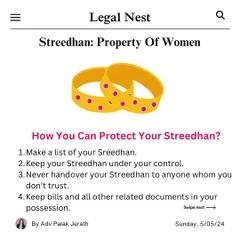 Protecting your Streedhan is your right, and it starts with these simple steps. I guide you on how to make a detailed list, keep it under your control, retain all bills, and never hand it over to anyone you don't trust completely.