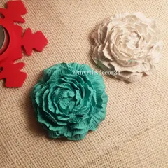 A couple of our Peony aroma diffusers, one in a festive teal and the other in a natural off-white. They make wonderful, thoughtful gifts for any occasion.