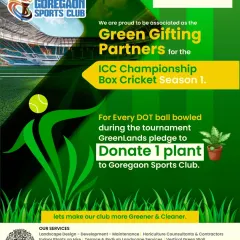We were proud to be the Green Gifting Partners for the ICC Championship Box Cricket at Goregaon Sports Club. For every dot ball bowled, we pledged to donate one plant to make the club greener.