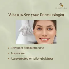 It is crucial to consult a dermatologist for adult acne, especially if it is severe, persistent, or has resulted in scarring. Professional guidance is also recommended if the condition is causing emotional distress, as a comprehensive treatment plan can significantly improve both skin health and quality of life.