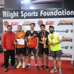 Here are the champions from our IndianOil Corporate Open Table Tennis Tournament. I host events for working professionals, giving them a platform for serious, high-stakes competition.