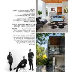 A glimpse inside our feature in Design Essentia magazine, where we discuss our studio's design philosophy. We believe good design is achieved not when there is nothing more to add, but when there is nothing left to take away.